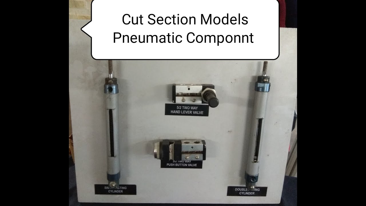 Cut Section Models of Pneumatic Components / Pneumatic Components - ITI Mechanical Trade ( Hindi)