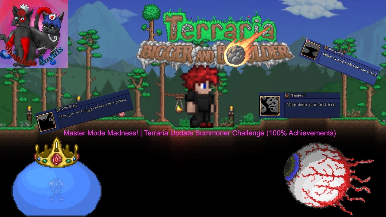Master Mode Madness! | Terraria Update Summoner Challenge (100% Achievements)
