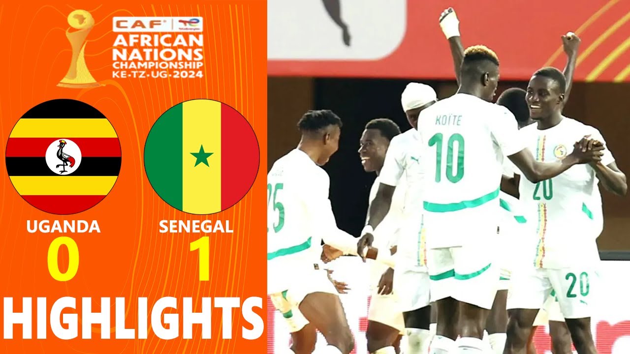Uganda vs Senegal Highlights 🔥 CAF African Nations Championship 2025 Quarter Finals