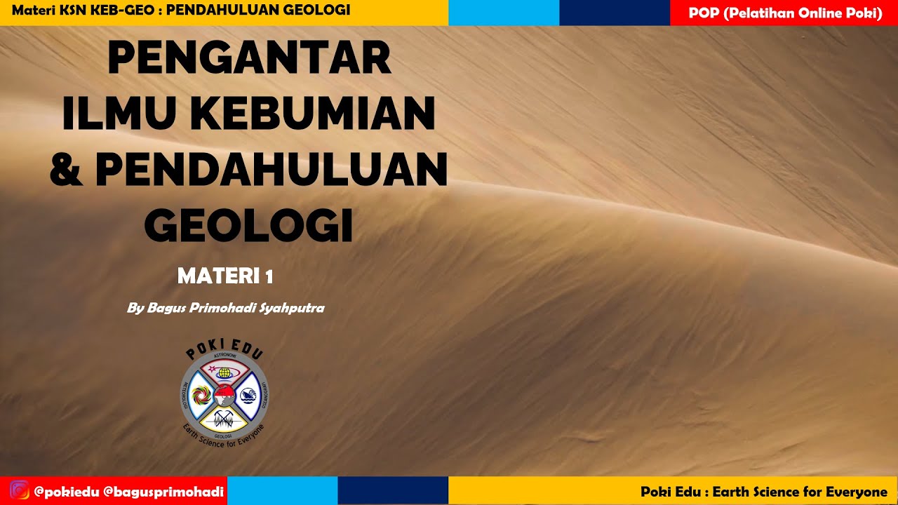 KEB01 Pengantar Ilmu Kebumian | Materi OSN/KSN Kebumian SMA