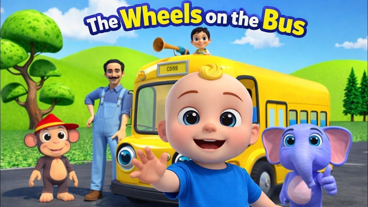 📌 The Wheels on the Bus 🚌✨ | Round and Round with the Baby Bubbles!