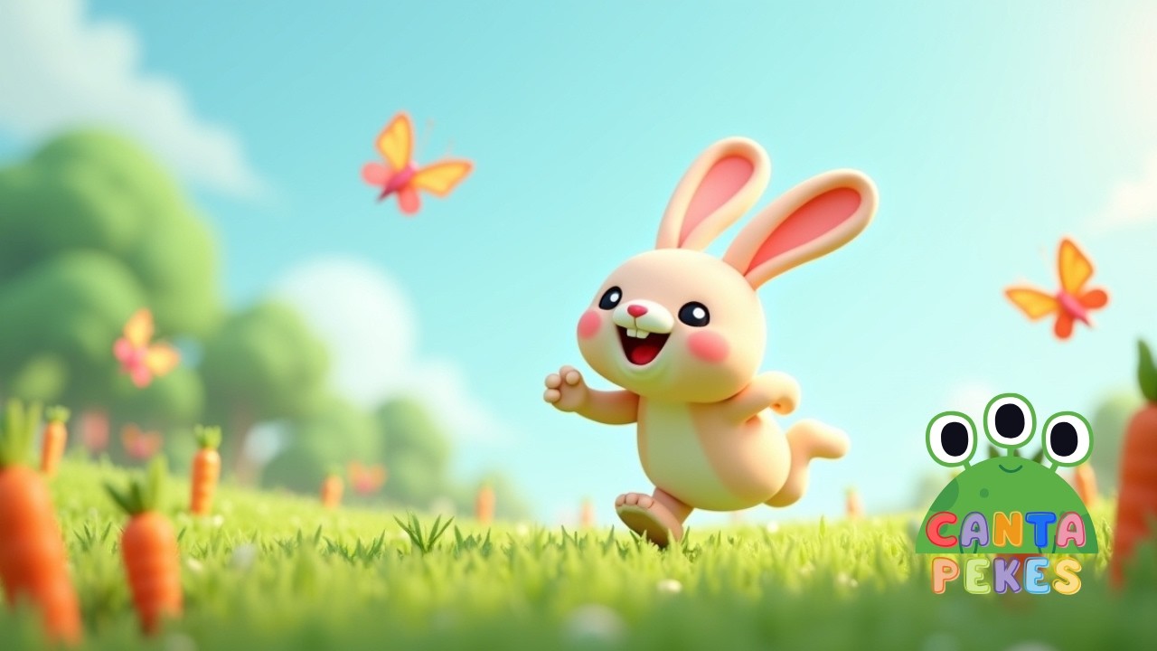 🐰⚡ Coelhinho Saltitante Não Para | Música Infantil Ativa para Crianças 🎶🌈