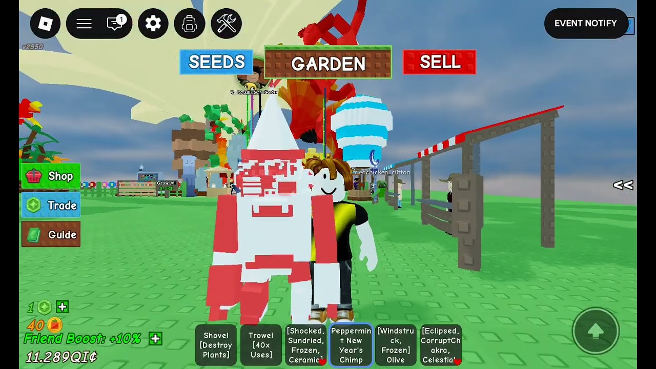 Playing grow a garden with Hollow (W hollow)