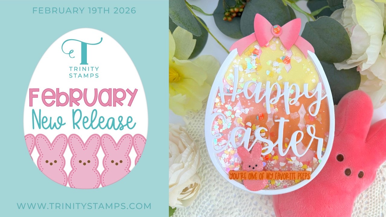 Easter Egg Shaped Shaker Card - Trinity Stamps NEW Release Hop - February  2026