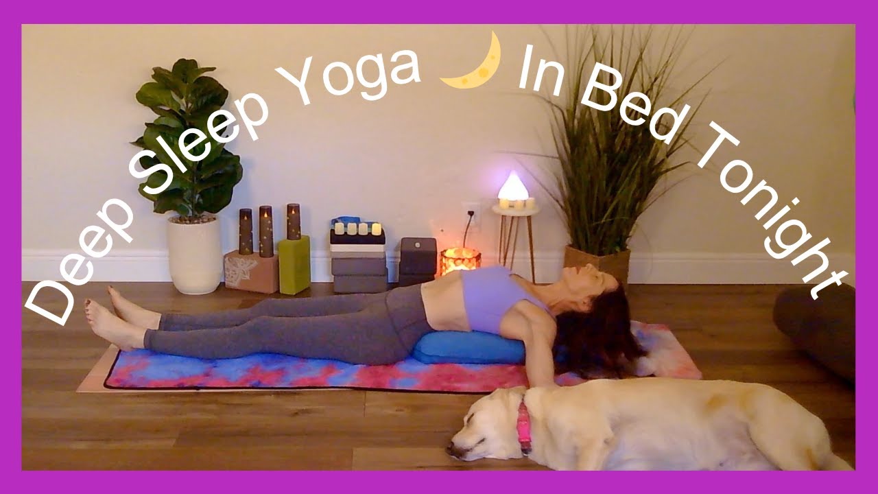 Bedtime Yoga for Deep Sleep 🌙 Restorative Practice with Affirmations | Waxing Crescent Intention