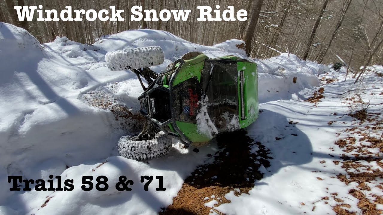Windrock Park trail ride in the snow. Trails 58 & 71. KRX&rsquo;s.