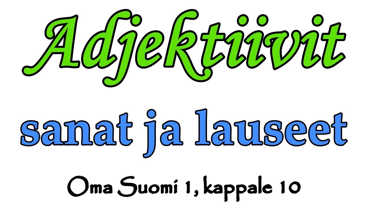 Adjektiivit