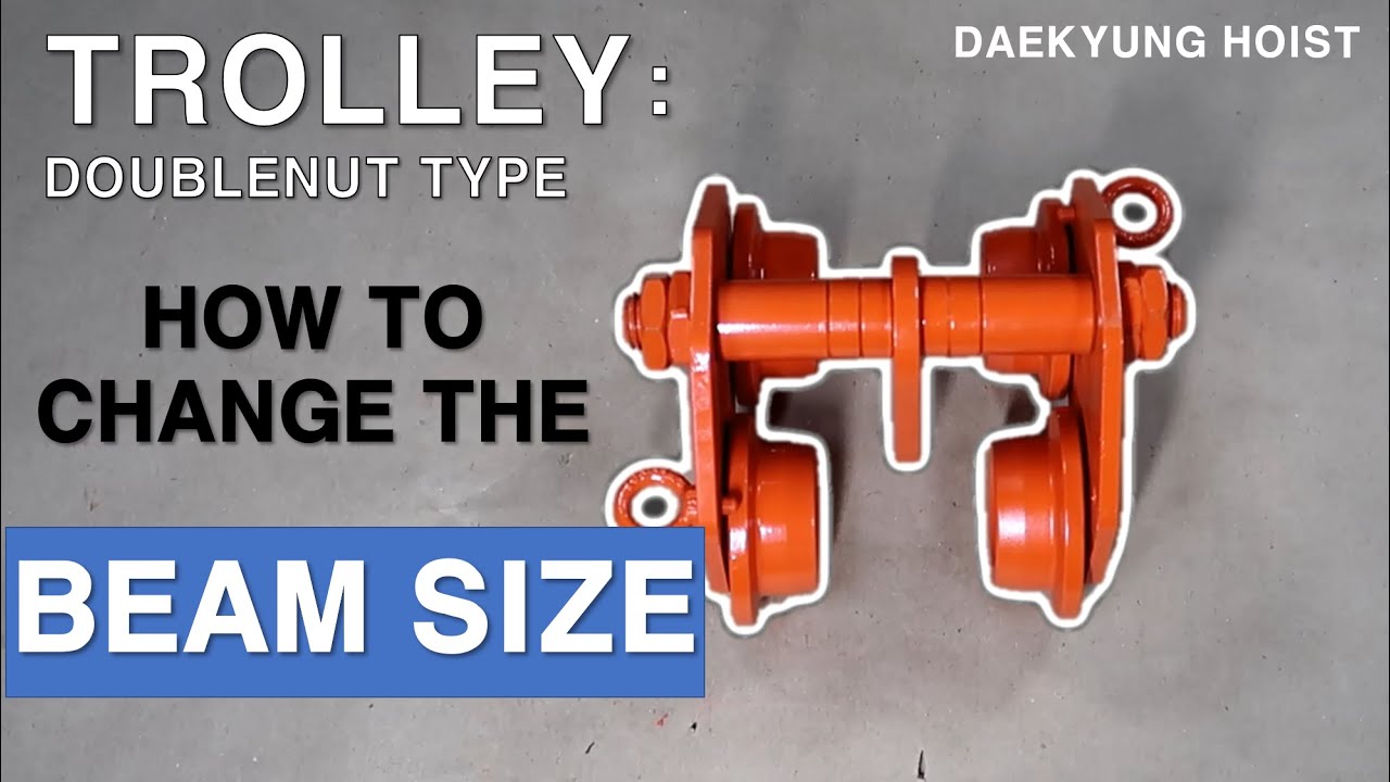 HOW TO CHANGE THE BEAM SIZE OF TROLLEY (DOUBLE NUT TYPE)