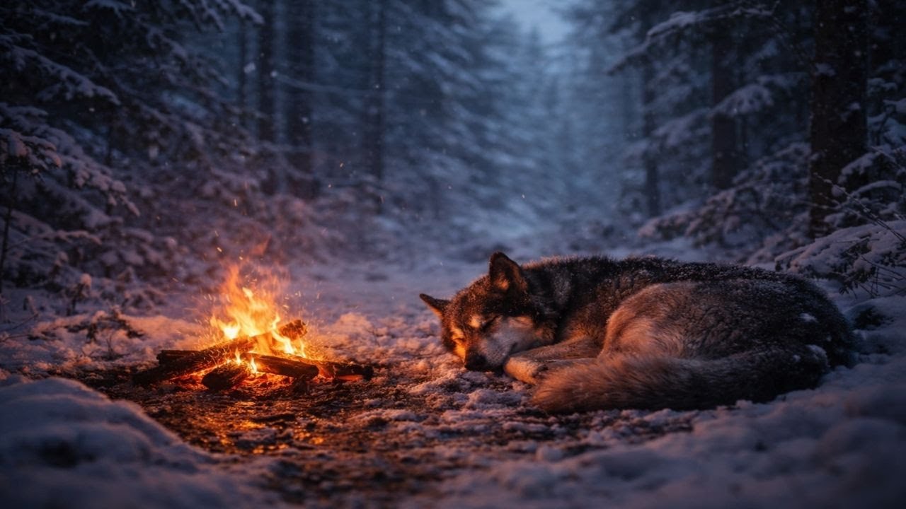 Sleeping by the Campfire | Winter Lofi for Peace & Calm ❄️
