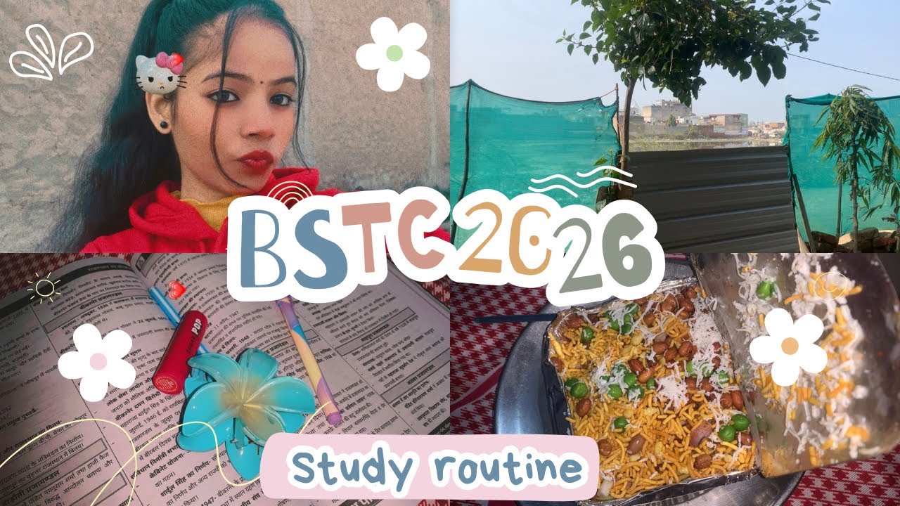 BSTC 2026 🦋🩷study routine🍒🤍#bstc #vlog #bstcexam 