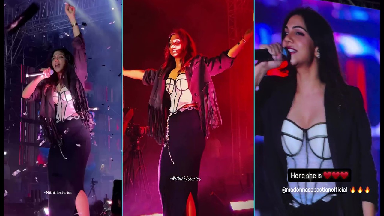 ACTRESS MADONNA SEBASTIAN's LATEST HOT LIVE PERFORMACE IN SAVITHA ENGINNERING COLLEGE, CHENNAI