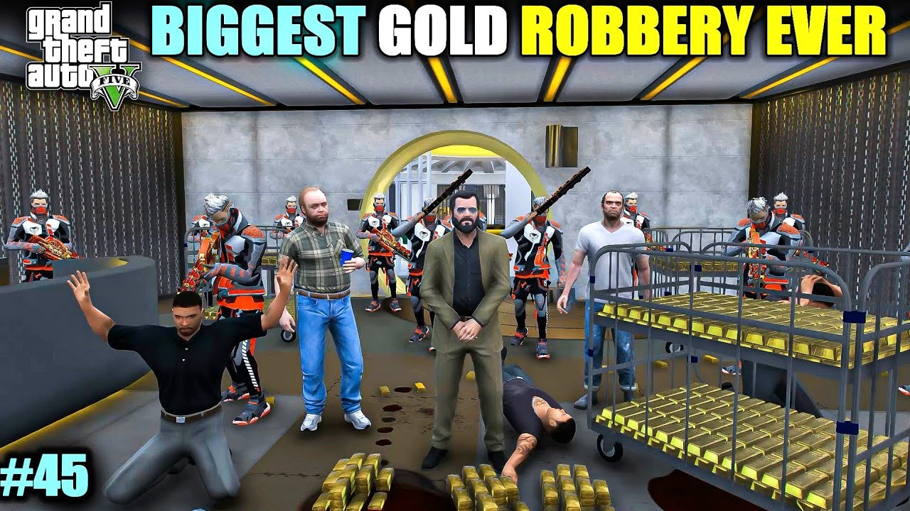 BIGGEST GOLD ROBBERY WITH RED COBRA SECURITY | GTA 5 #45