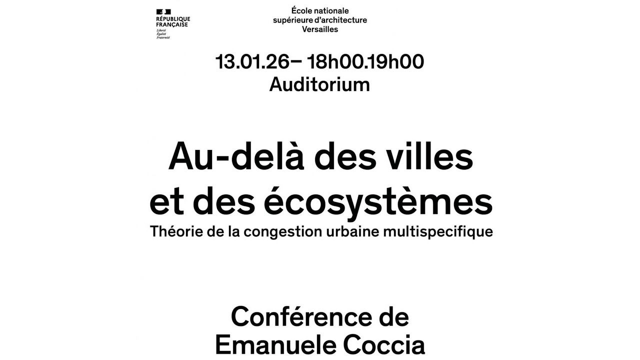 Conférence d'Emanuele Coccia : 