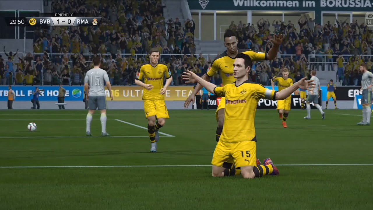 FIFA 16 - Borussia Dortmund vs Real Madrid CF Gameplay (XboxONE HD) [1080p60FPS]