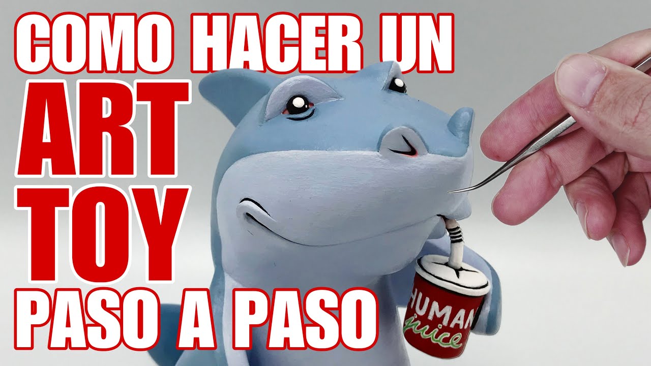 Hacer un ART TOY de un tiburón con ARCILLA POLIMERICA - Original character with CLAY