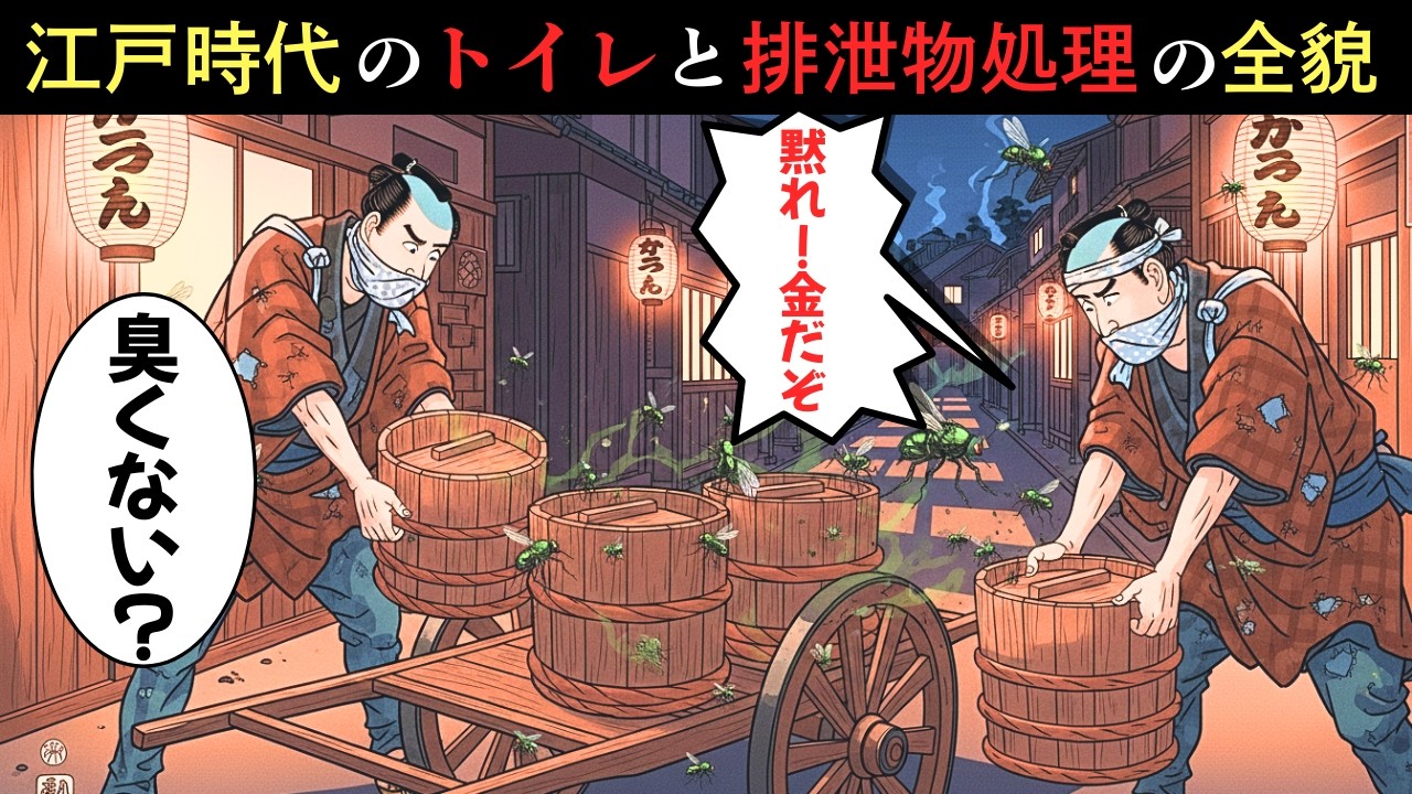 江戸時代のトイレと排泄物処理の全貌。長屋・代官所・城ではどのように処理されていたのか？【江戸時代の庶民】【江戸好奇心】