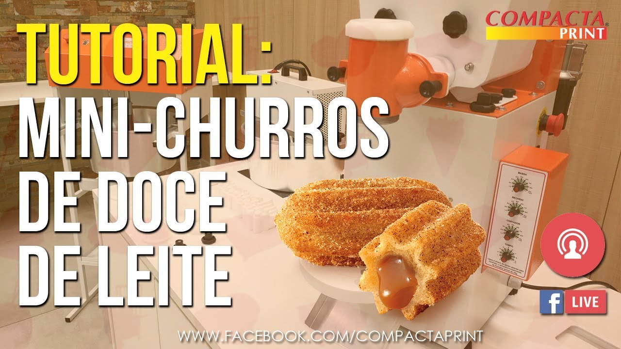 RECEITA: Como fazer Mini Churros na máquina de Salgados e Doces da Compacta Print. 
