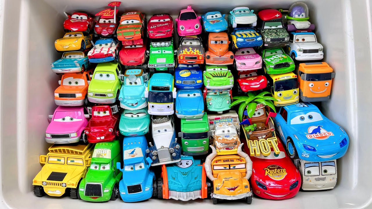 Lot of Disney Pixar Cars Unboxing Review | Lightning Mcqueen Bubble RC Cars | Sliding Cars ASMR