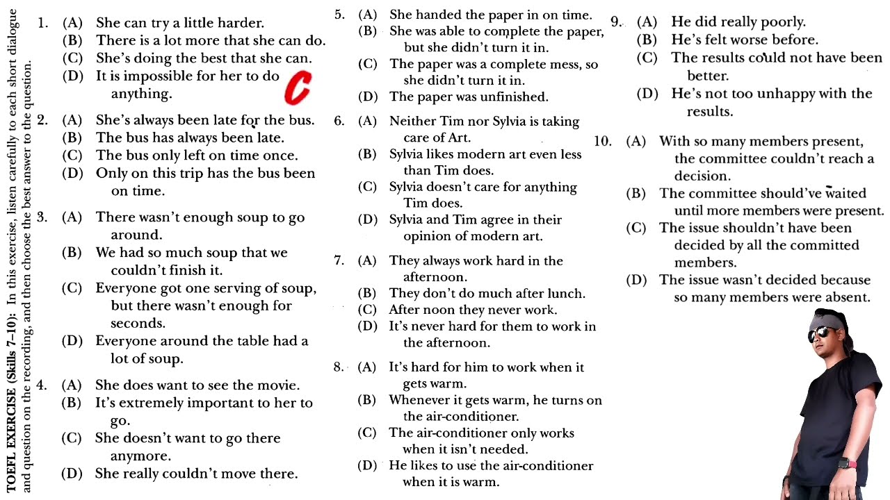 TOEFL Listening Exercise Skills 7-10 (Longman TOEFL)