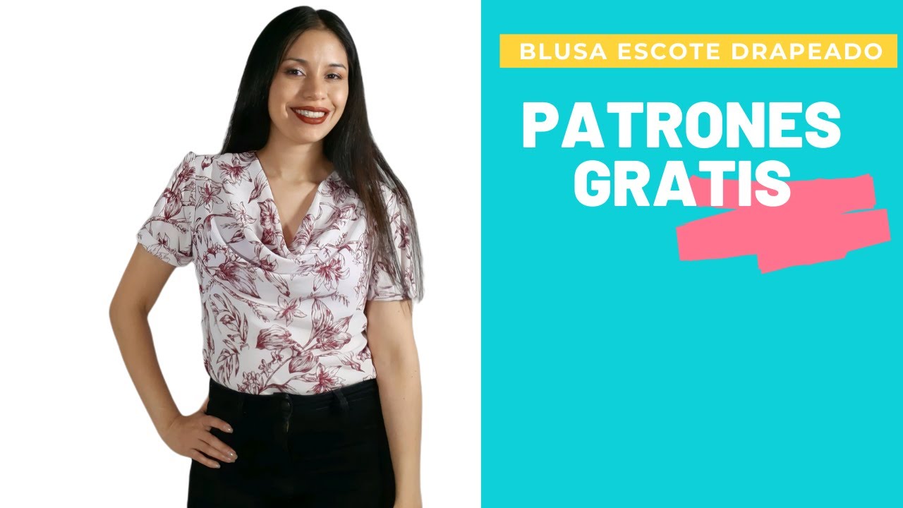 BLUSA ESCOTE DRAPEADO/Paso a paso/Corte/Confección/Patrones gratis