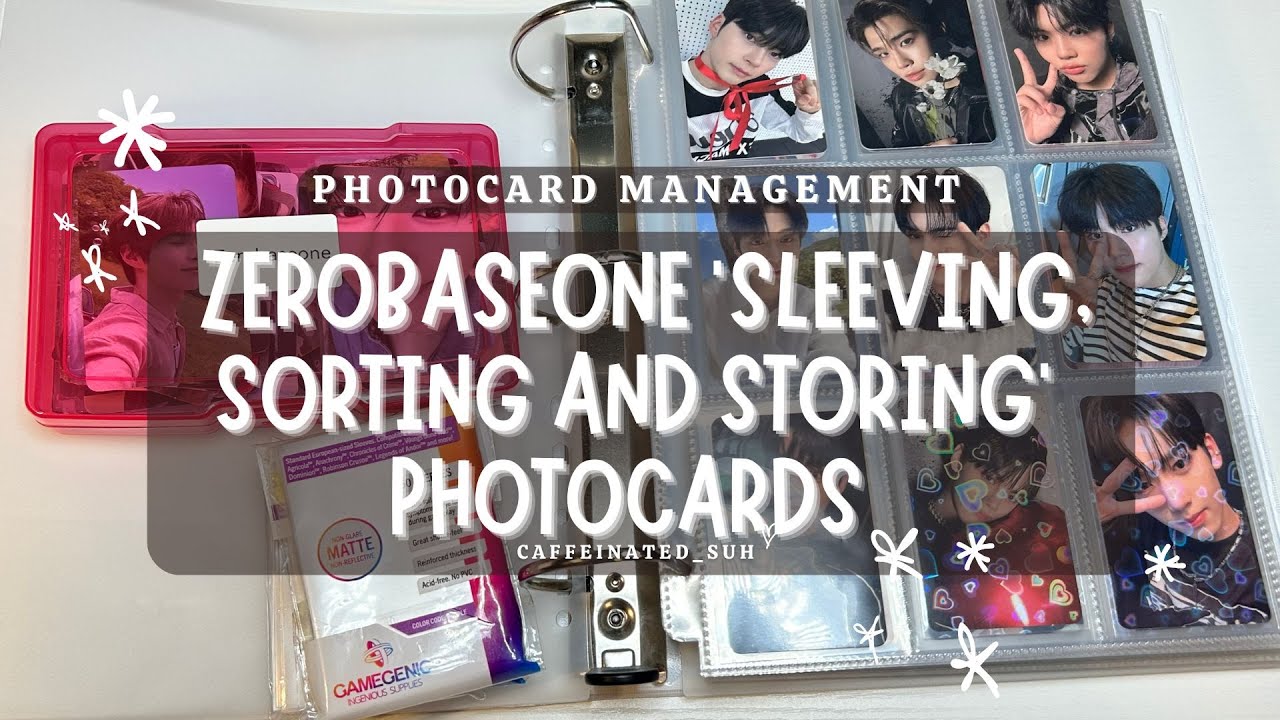 Zerobaseone 'Sleeving, Sorting, and Storing' Photocards Again!