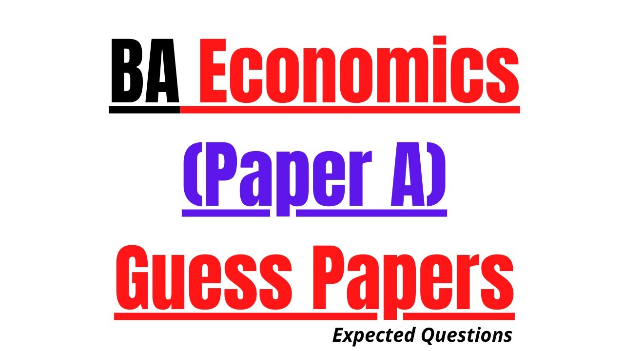 BA Economics Guess Paper | #shorts  | #Easy_Education_Academy | ADP