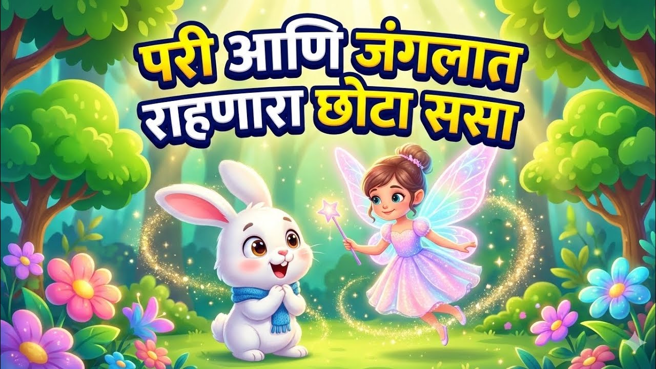🧚परी आणि धाडसी ससा | Marathi Kids Story#KidsMoralStory #FairyStoryMarathi#KidsCartoon #NewKidsStory