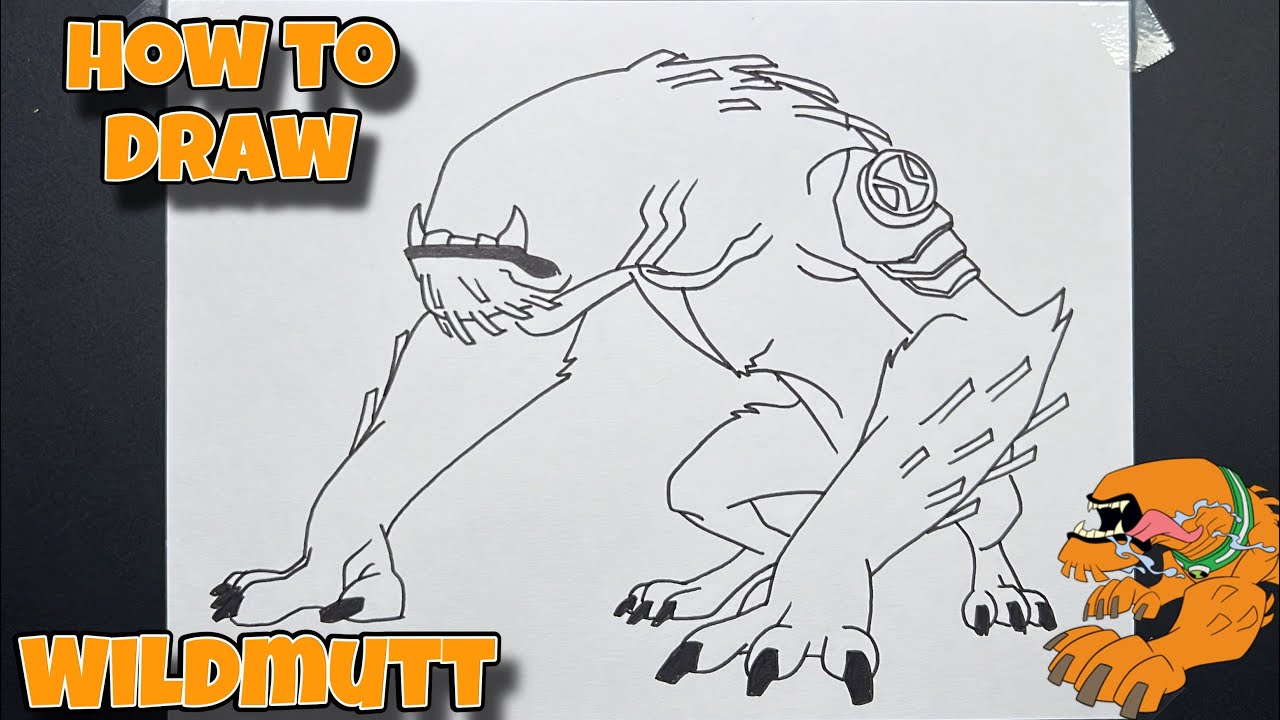 How To Draw Wildmutt | Ben 10 | Step by Step 