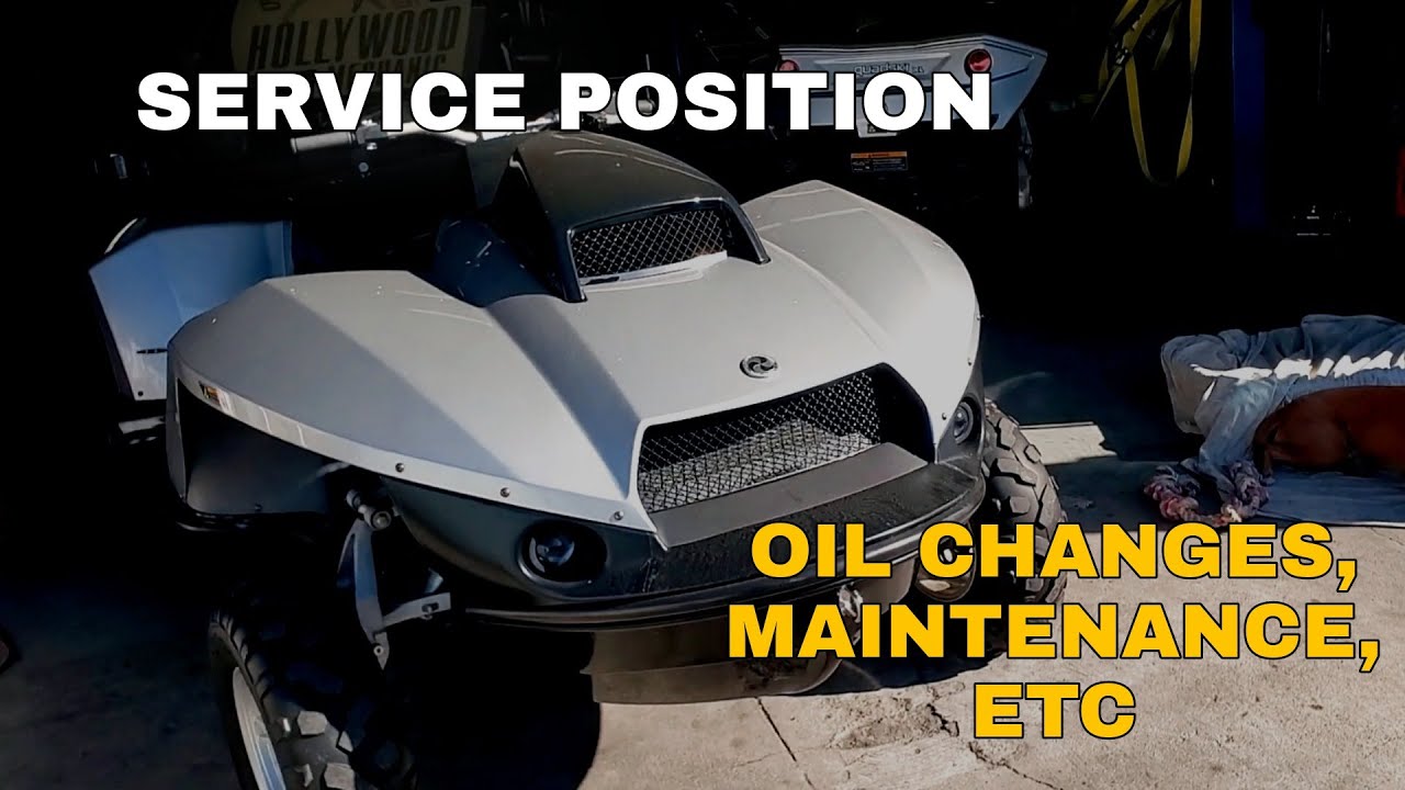 Service Access Position for Gibbs Quadski (XL) (Oil Change or Engine Access)