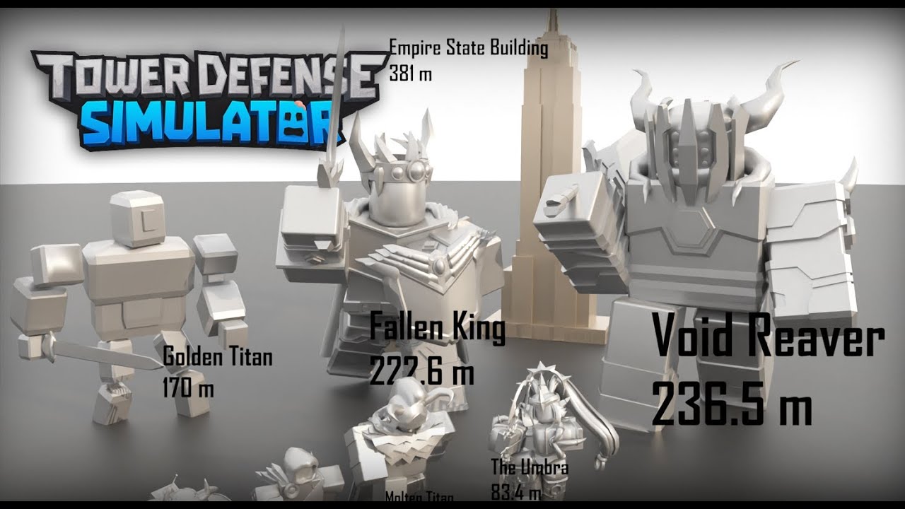 Enemy Size Comparison (Tower Defense Simulator)