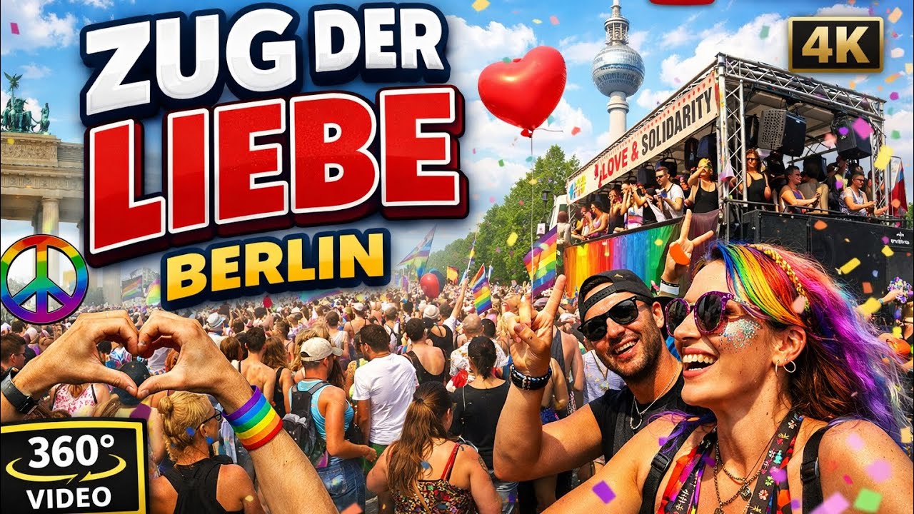 Zug der Liebe Berlin| Love Parade for Solidarity & Community | 4K Walk