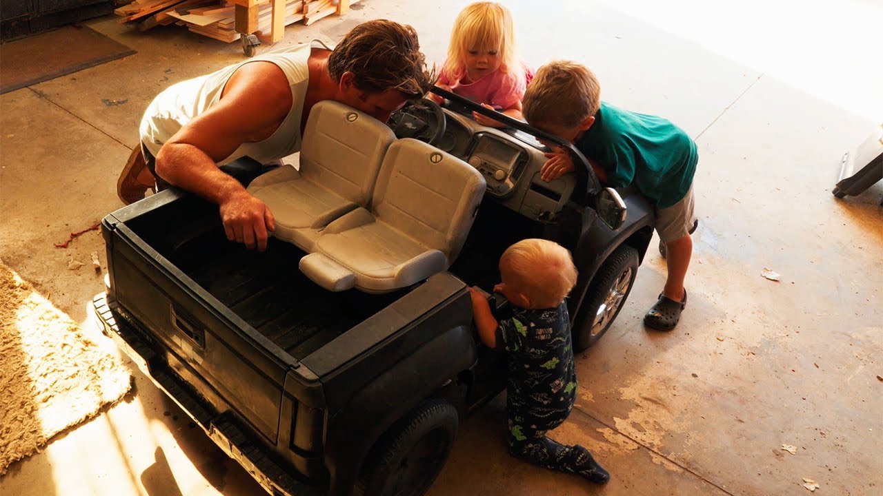 Power Wheels Fix, Greenhouse Foundation Build | My Version of Life: Day 817