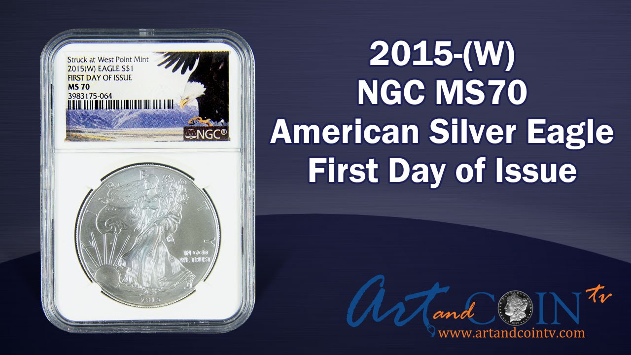 2015- (W) NGC MS70 Silver Eagle First Day of Issue Flag