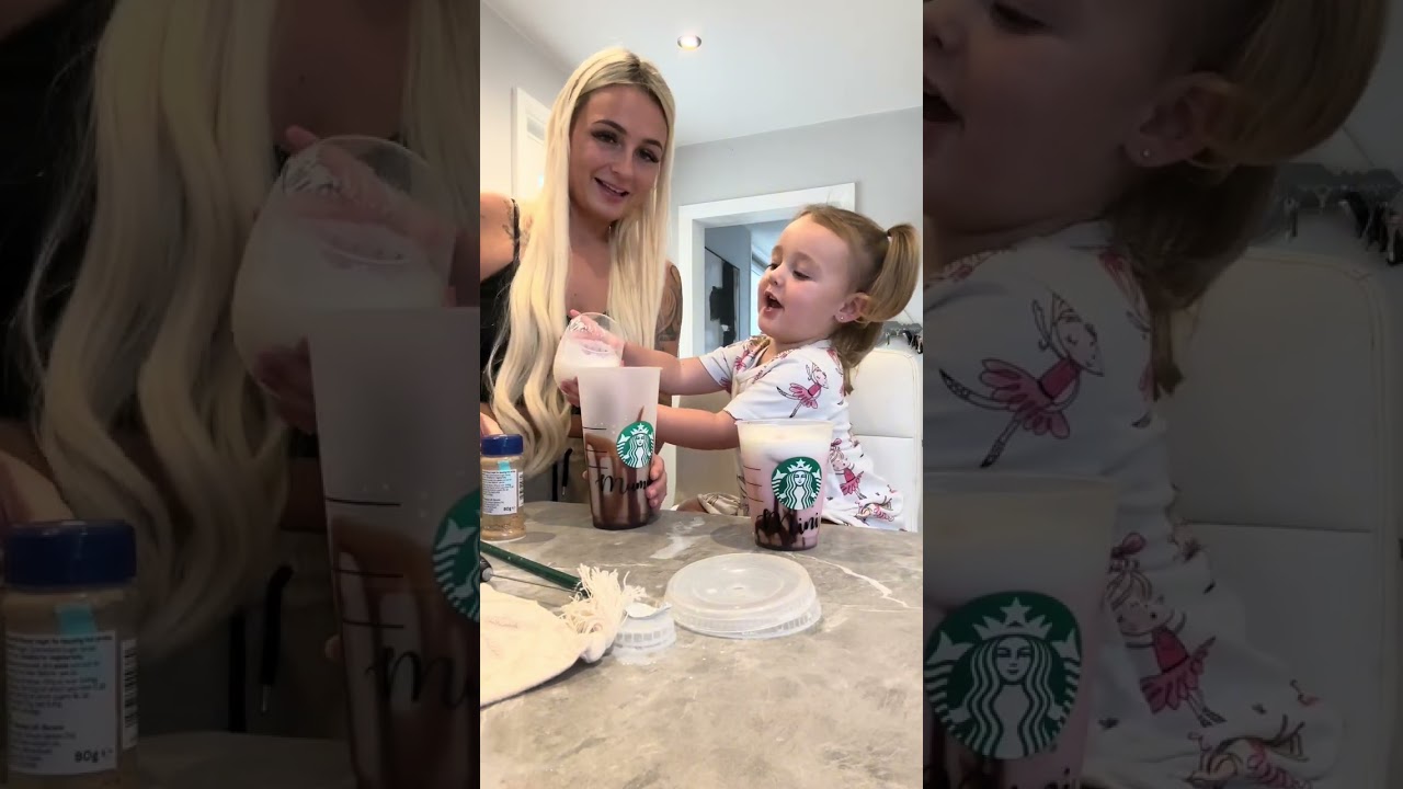 Mom and daughter Ice coffee funny video 🤣 foryoupage fyp daughter icedcoffee viralvideo