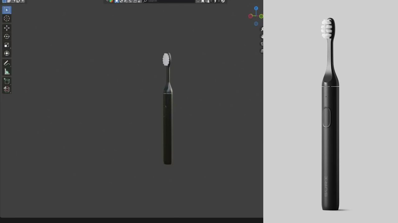 3d modeling toothbrush | Blender 4.43 Tutorial