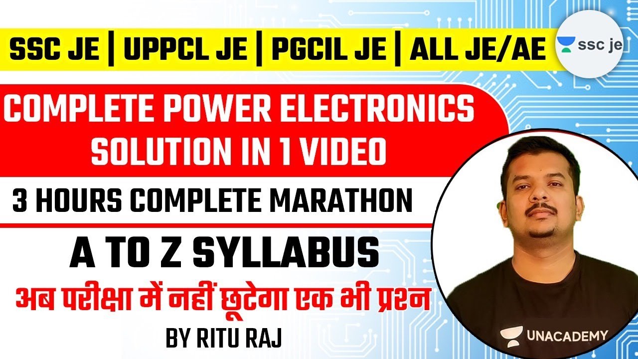 SSC/UPPCL/PGCIL JE 2020-21 | Complete Power Electronics Solution in 1 Video by Ritu Raj