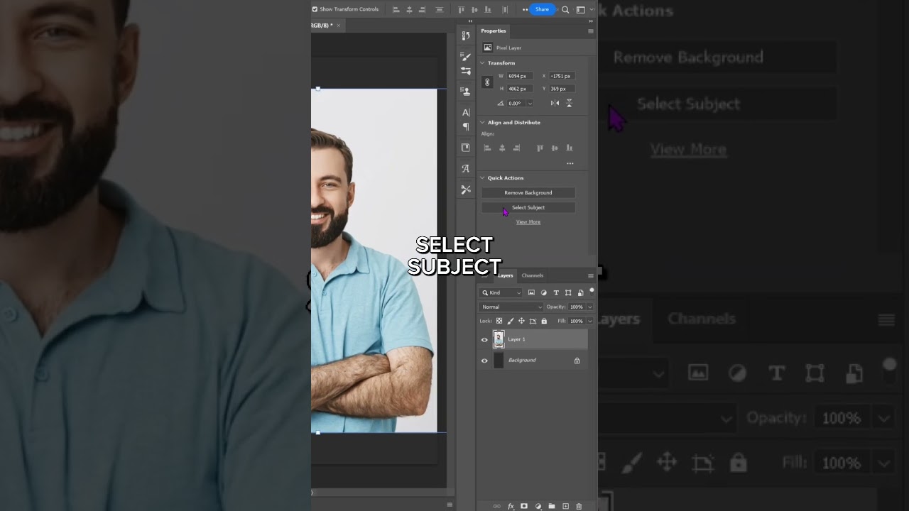 Here&rsquo;s how to use Layer Mask in UNDER 10 seconds! #graphicdesign #photoshop #subscribe #like