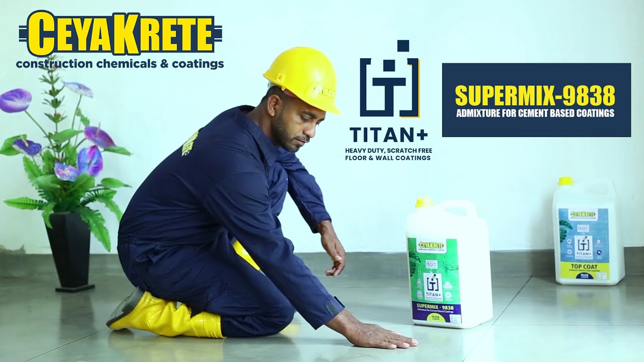 ටයිටේනියම් කලාවේ පෙරලිකාර නිපැයුම | CeyaKrete SuperMix Titanium Flooring
