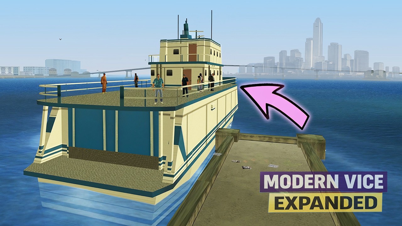 Я отправился на ОГРОМНОЙ яхте на Второй остров в GTA Vice City EXPANDED! (Часть 7)