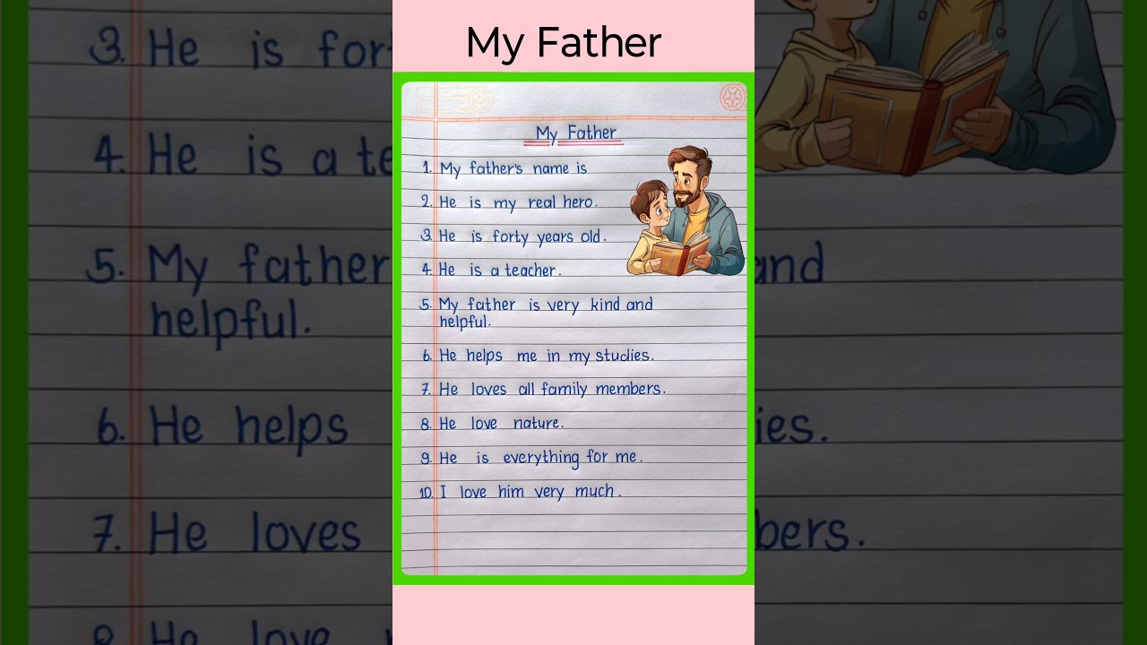 10 Lines On My Father in English | My Father Essay In English | 10 Lines On My Father #shorts #essay