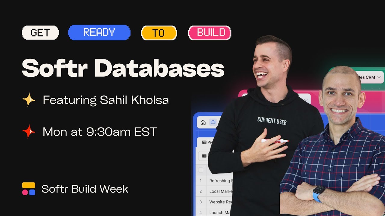 Introducing to Softr Databases with Sahil Khosla | Softr Build Week ✨