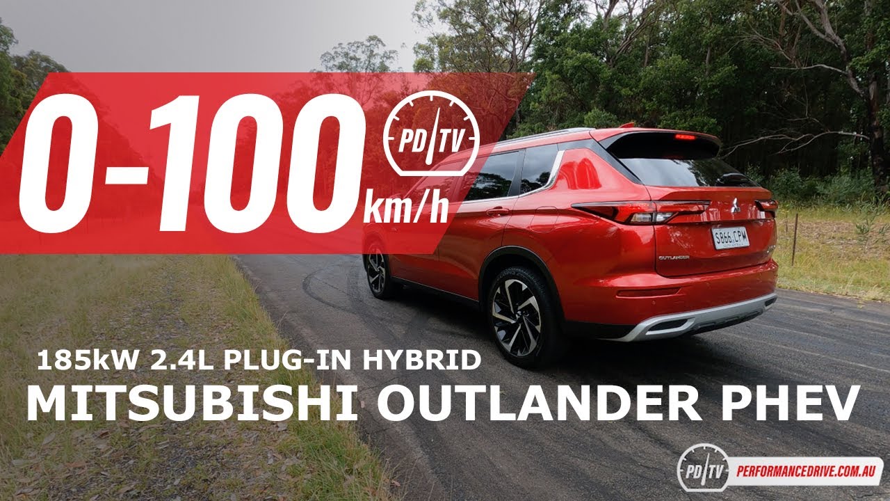2023 Mitsubishi Outlander PHEV 0-100km/h & engine sound