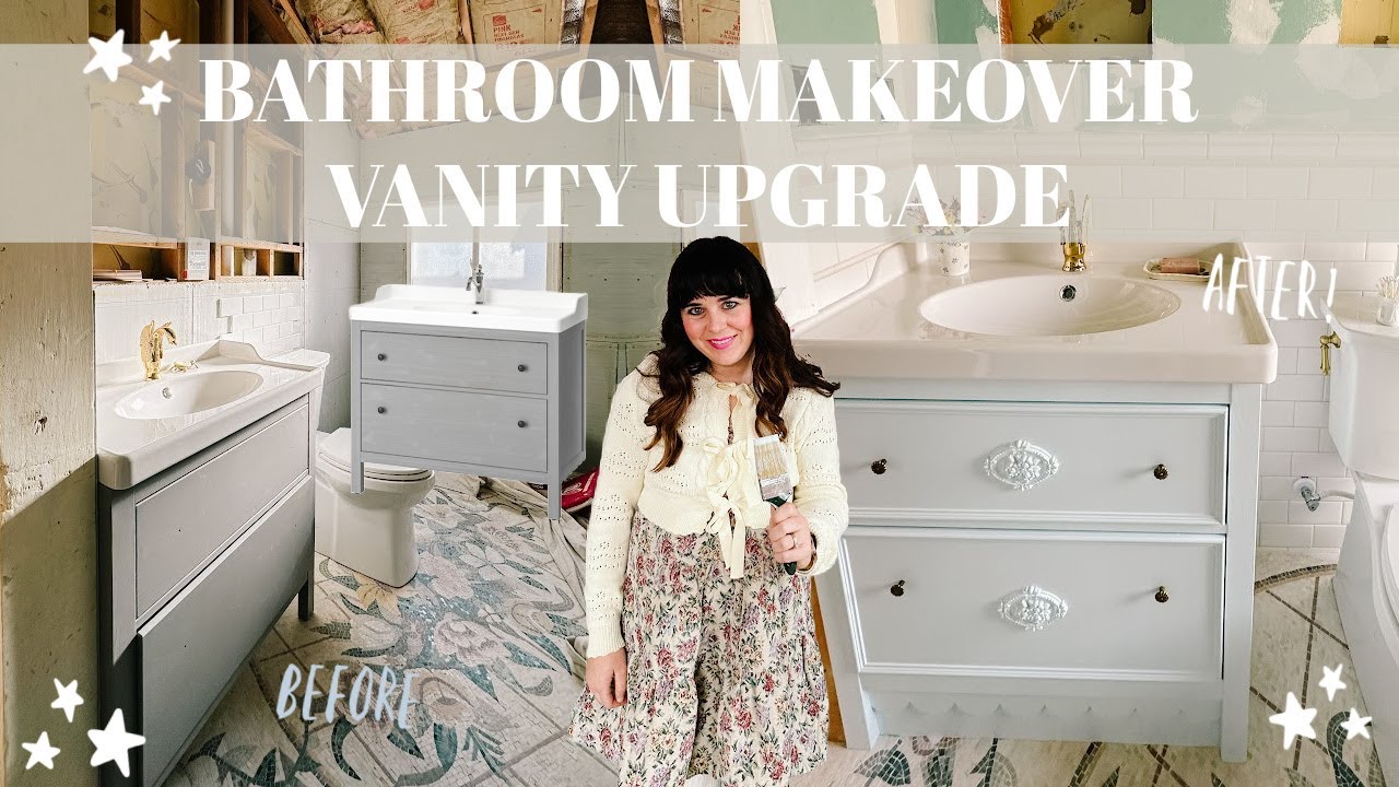 Bathroom Makeover- Boring Vanity Upgrade 🚰