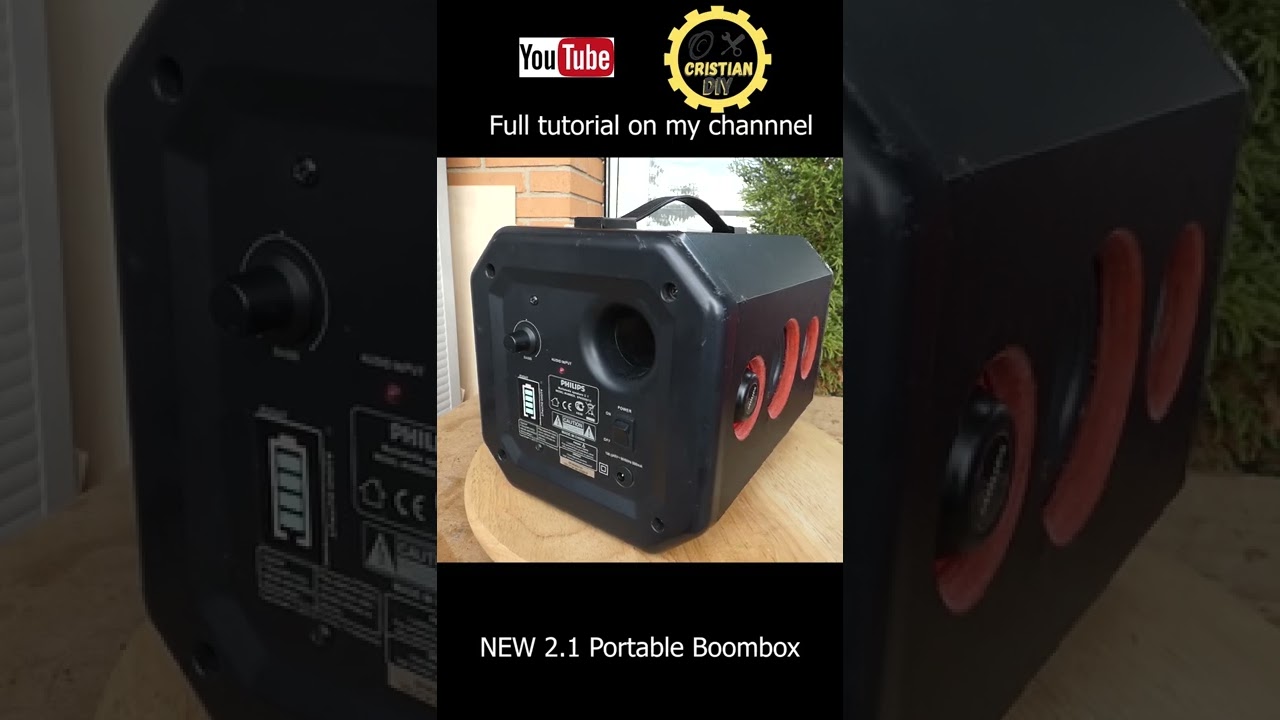 How to convert OLD 2.1 Philips into Porable BOOMBOX