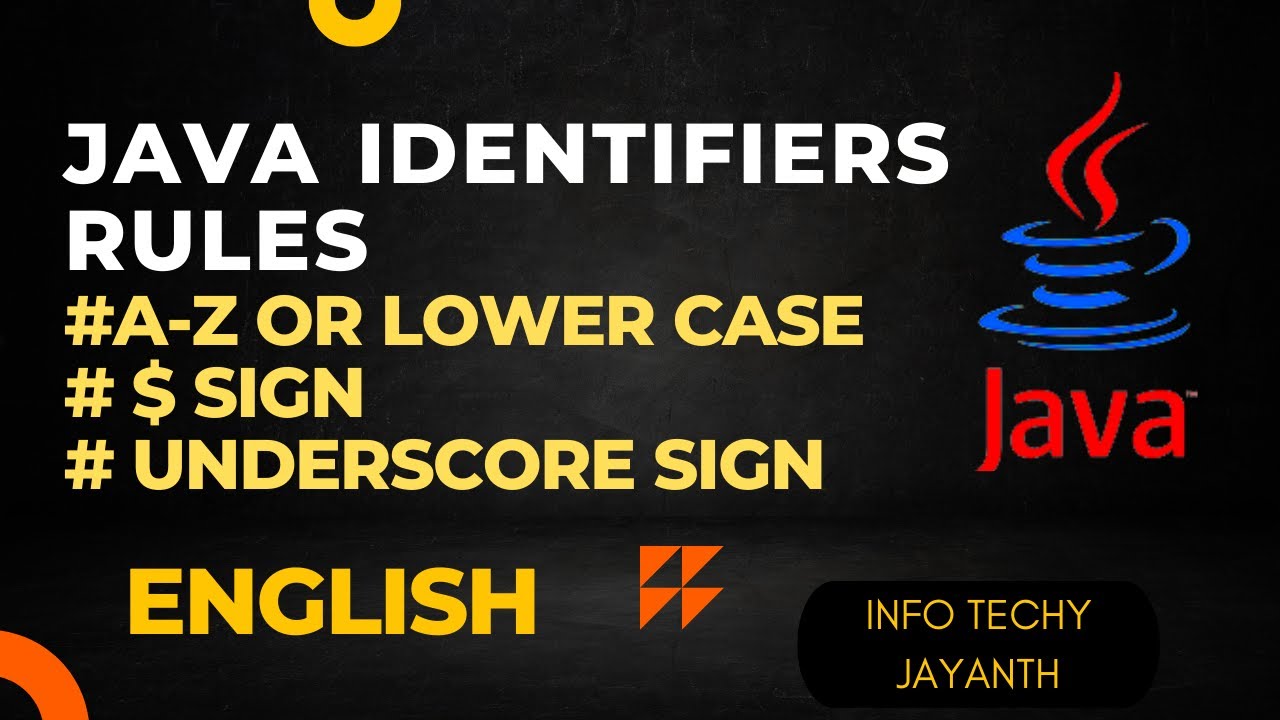 Java Identifiers Basic Rules || English