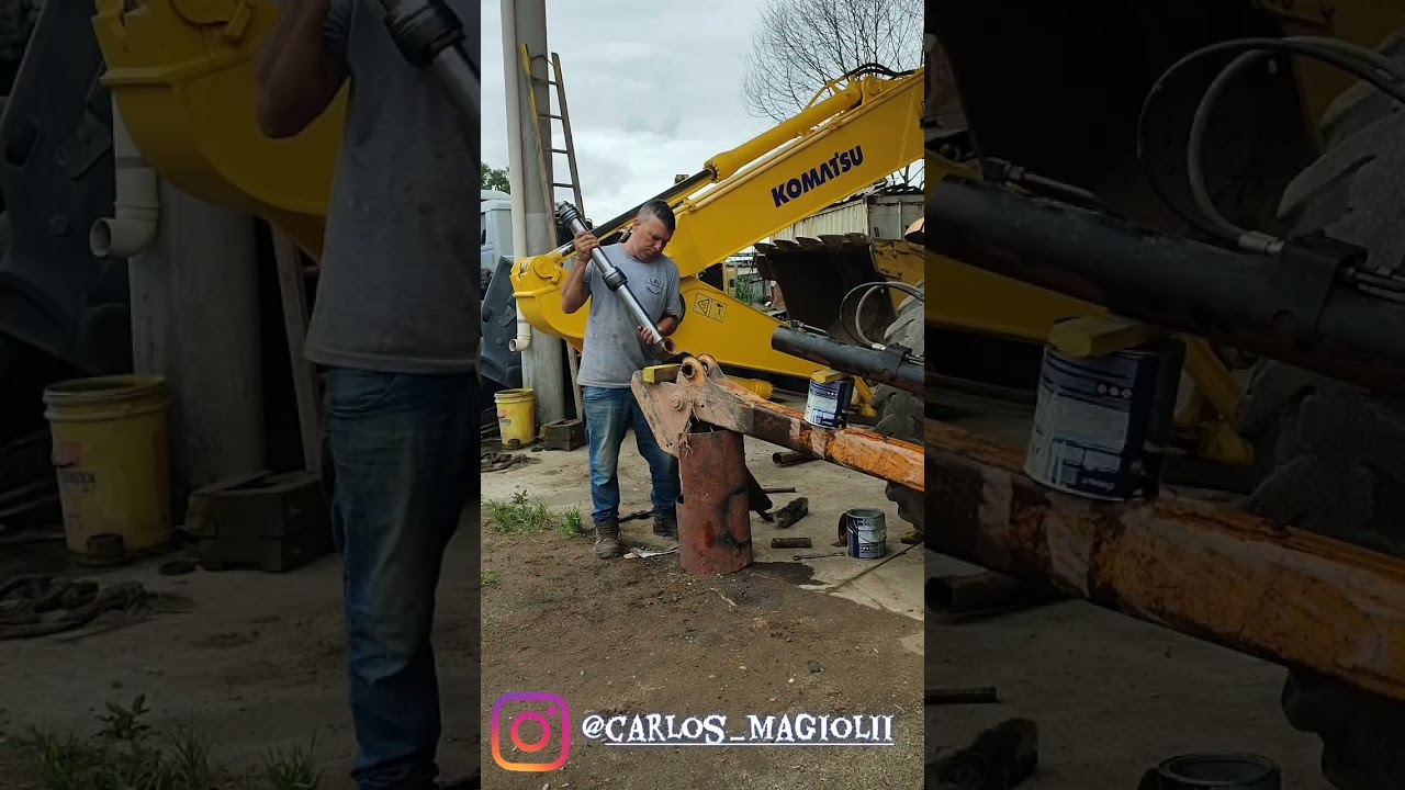 Como montar o pistão da sapata da retro escavadeira jcb 3c com dicas . #kwai #ajuda #dica #jcb #agro