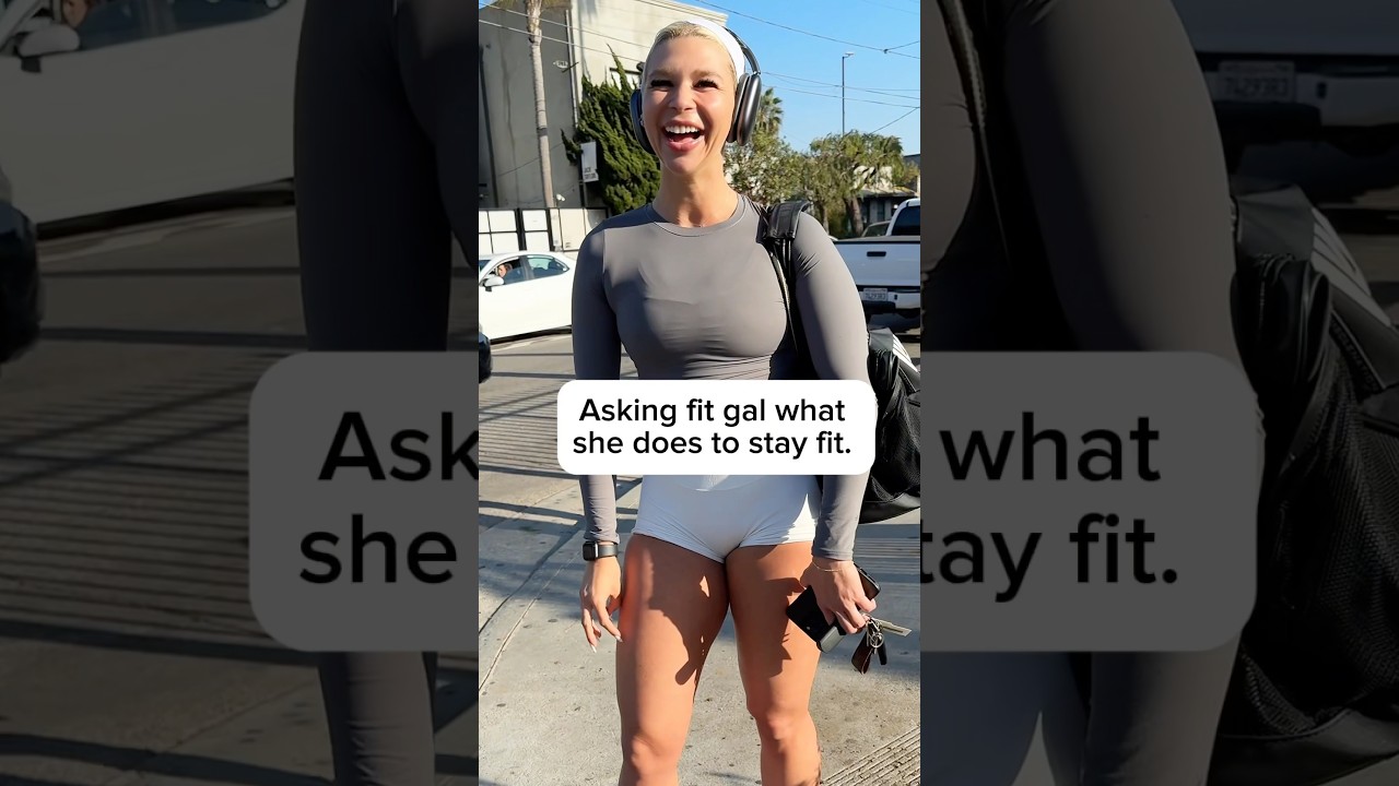 Asking fit gal what she does for her workouts. #workout #girlswholift #fitness #la
