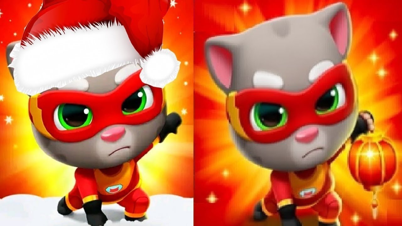 Talking Tom Hero Dash New Update Christmas VS Chinese Version 2024 SUPER GINGER VS Birthday Tom