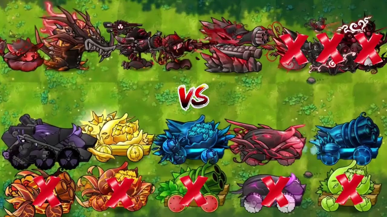 PVZ 1 Fusion 3.3 Mutual Aid Challenge! ! Flame Team VS Bombardment Team VS 300 Zombie Random Team...