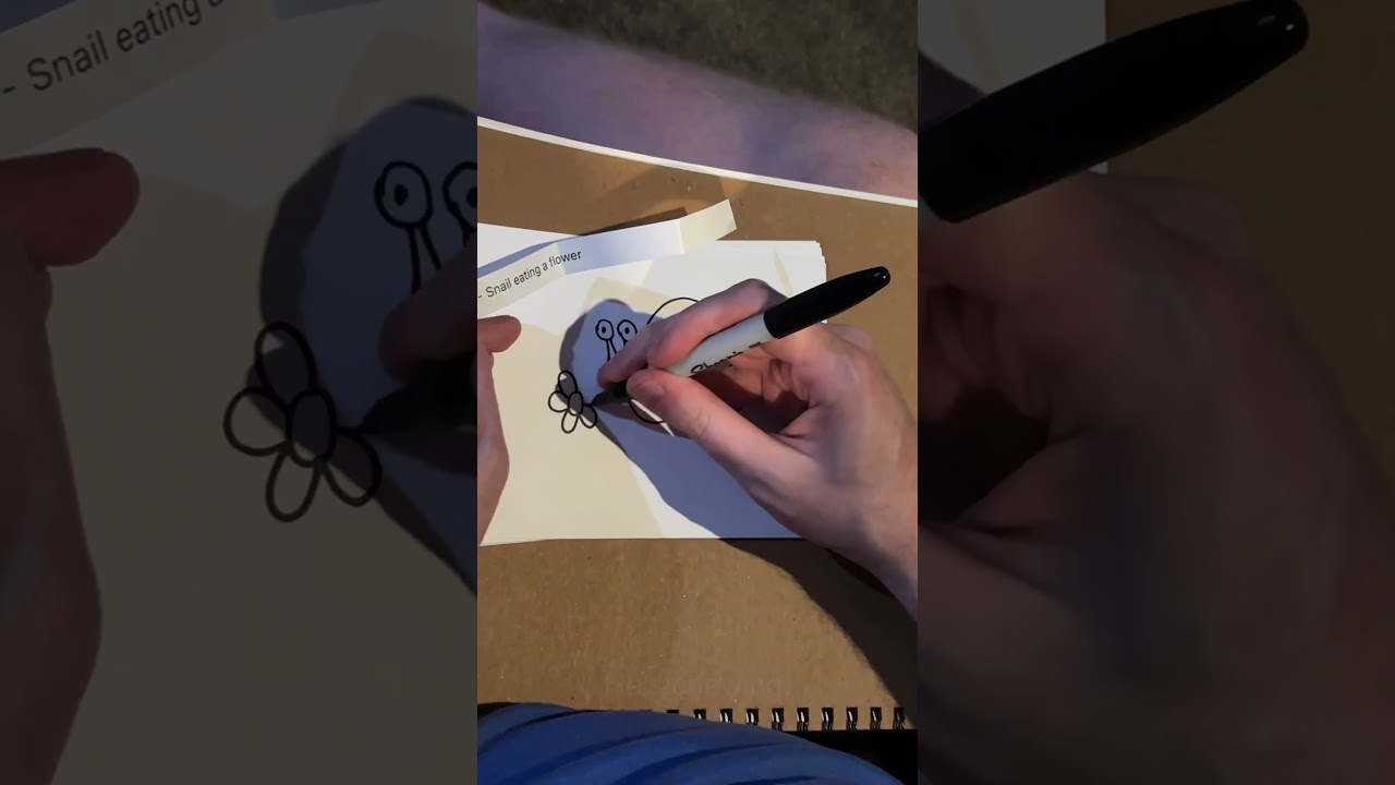 Drawing request for a fan! #autism #drawing #snail #flower